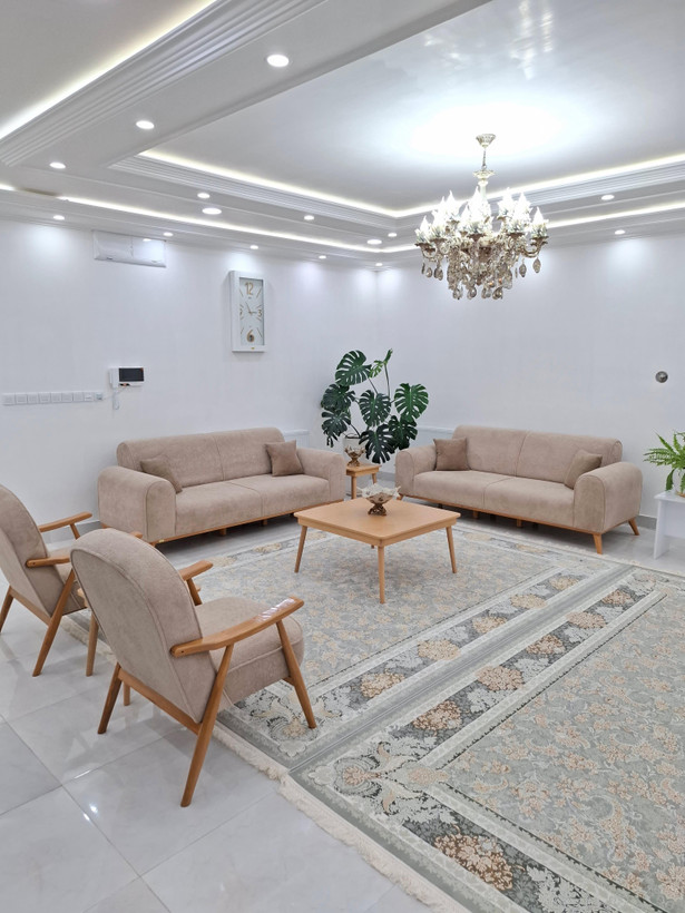 مبل مینیمال پرومکس هشت نفره رنگ قهوه ای روشن