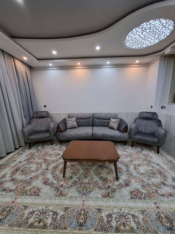 مبل مدرن لوکاس تخت خوابشو هشت نفره طوسی