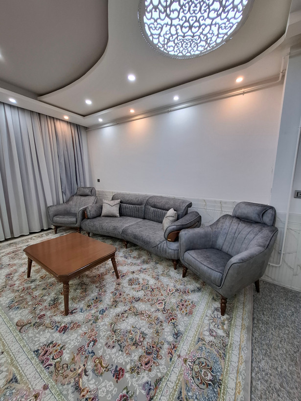 مبل مدرن لوکاس تخت خوابشو هشت نفره طوسی