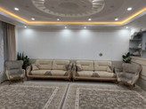 مبل مدرن کامفورد هشت نفره تختخوابشو رنگ کرم